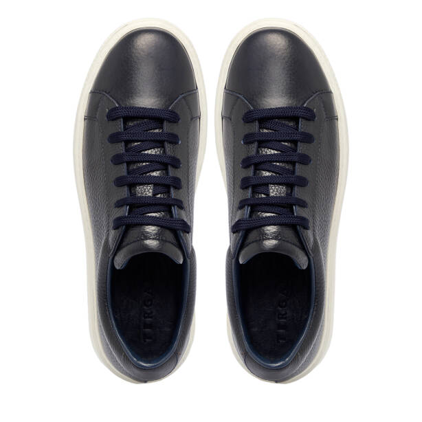 Lacivert Deri Erkek Sneaker - E25S1AY57485-A38 - 5