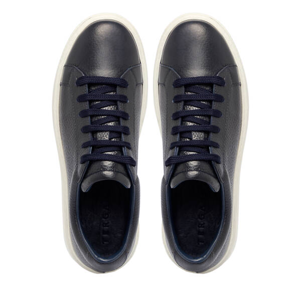 Lacivert Deri Erkek Sneaker - E25S1AY57485-A38 - 5