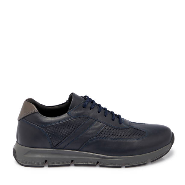 Lacivert Deri Erkek Sneaker - E25S1AY57509-A31 - 3