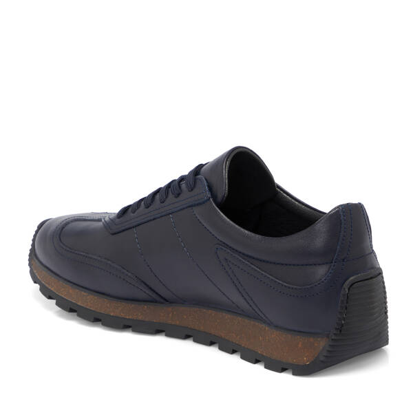 Lacivert Deri Erkek Sneaker - E25S1AY57517-A31 - 2