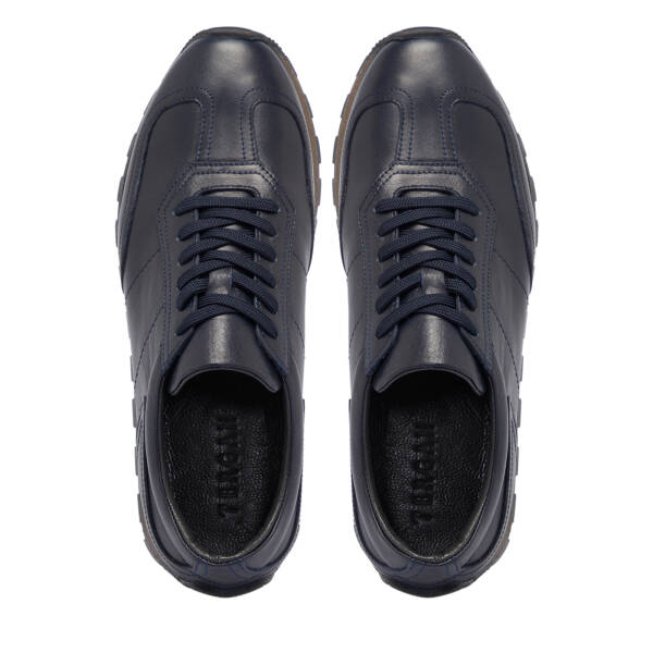 Lacivert Deri Erkek Sneaker - E25S1AY57517-A31 - 5