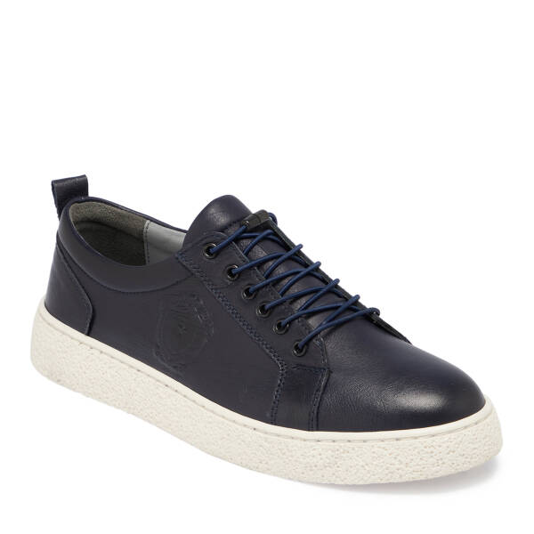 Lacivert Deri Erkek Sneaker - E25S1AY57525-A31 - 1