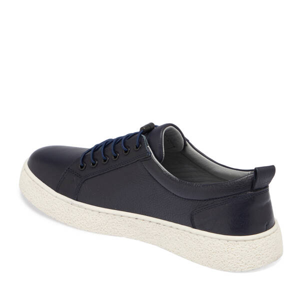 Lacivert Deri Erkek Sneaker - E25S1AY57525-A31 - 2