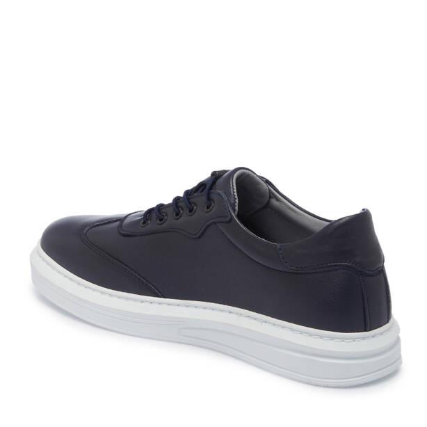 Lacivert Deri Erkek Sneaker - E25S1AY57526-A31 - 2