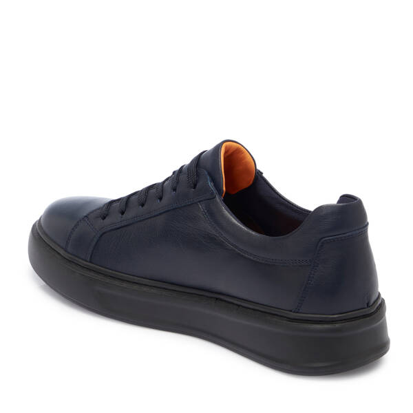 Lacivert Deri Erkek Sneaker - E25S1AY57527-A31 - 2