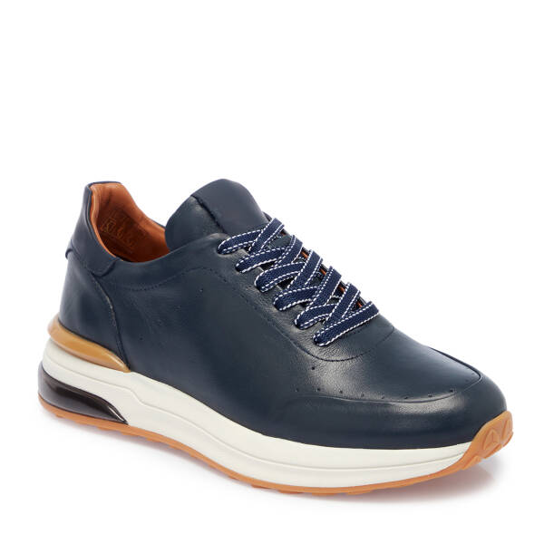 Lacivert Deri Erkek Sneaker - E25S1AY57528-A31 - 1