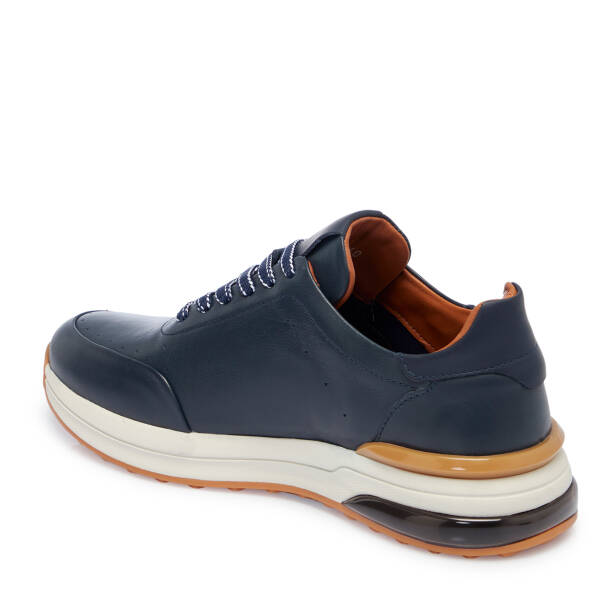 Lacivert Deri Erkek Sneaker - E25S1AY57528-A31 - 2