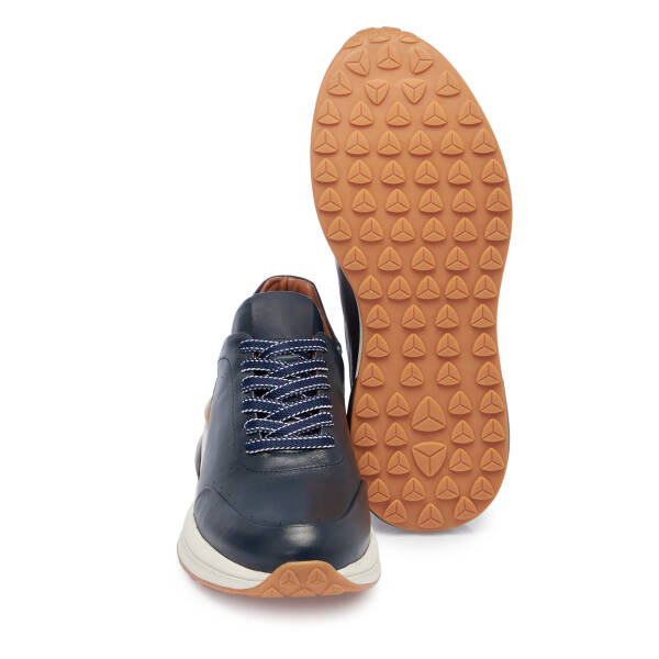 Lacivert Deri Erkek Sneaker - E25S1AY57528-A31 - 4