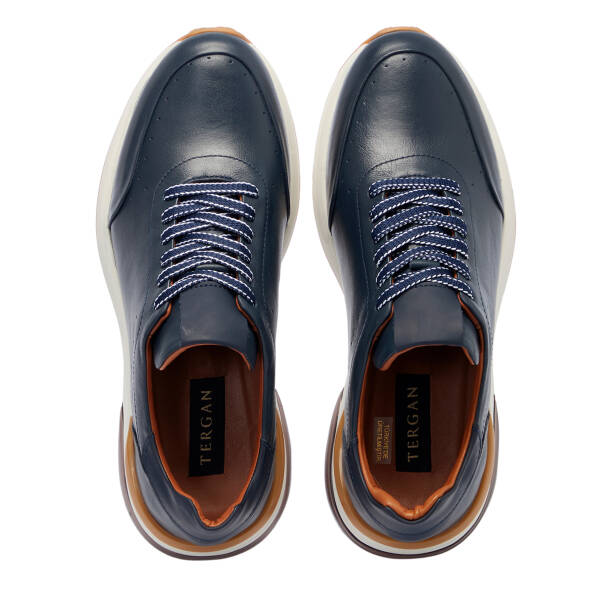 Lacivert Deri Erkek Sneaker - E25S1AY57528-A31 - 5
