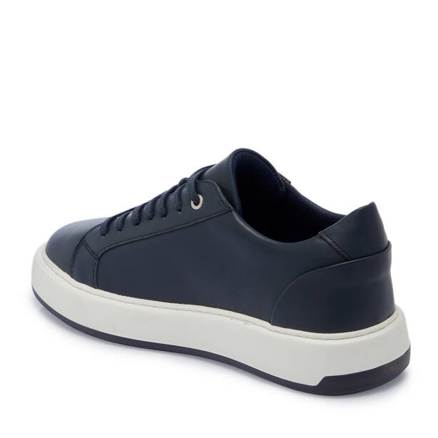 Lacivert Deri Erkek Sneaker - E25S1AY57537-A31 - 2
