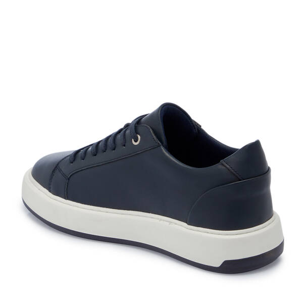 Lacivert Deri Erkek Sneaker - E25S1AY57537-A31 - 2