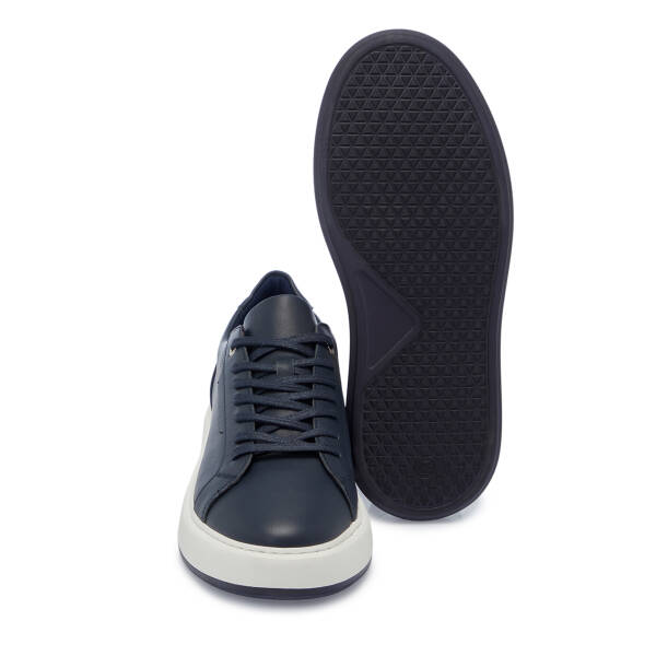 Lacivert Deri Erkek Sneaker - E25S1AY57537-A31 - 4