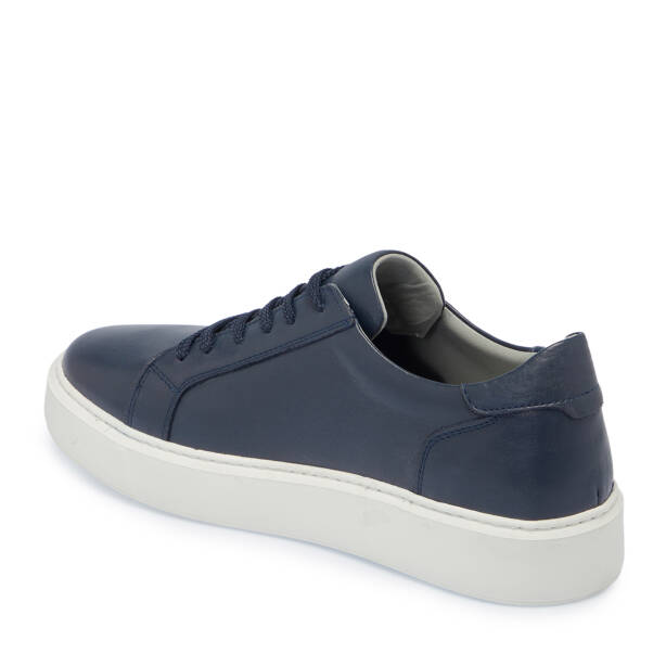 Lacivert Deri Erkek Sneaker - E25S1AY57538-A31 - 2