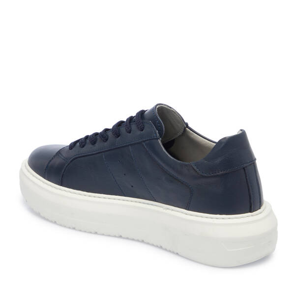 Lacivert Deri Erkek Sneaker - E25S1AY57539-A31 - 2