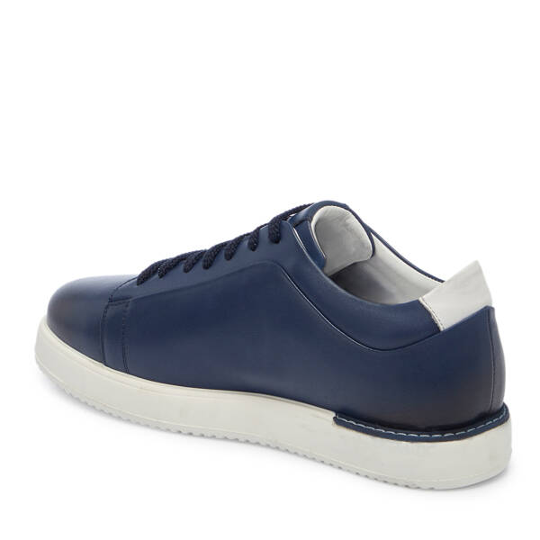 Lacivert Deri Erkek Sneaker - E25S1AY57540-A31 - 2