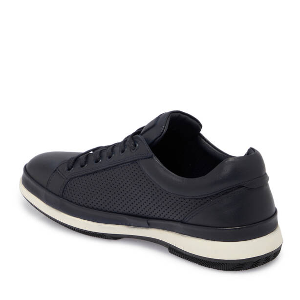 Lacivert Deri Erkek Sneaker - E25S1AY57541-A31 - 2