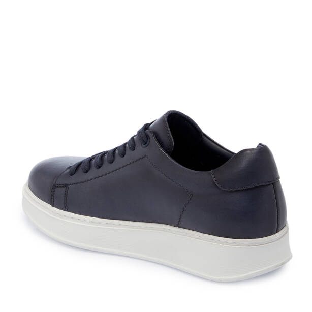 Lacivert Deri Erkek Sneaker - E25S1AY57542-A31 - 2