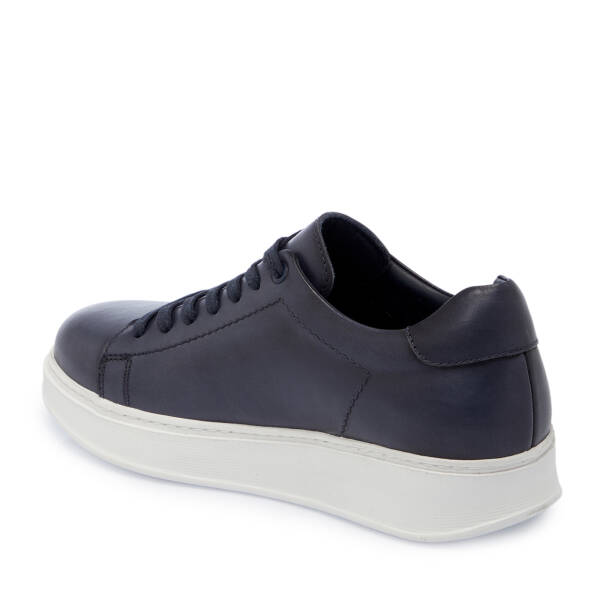 Lacivert Deri Erkek Sneaker - E25S1AY57542-A31 - 2
