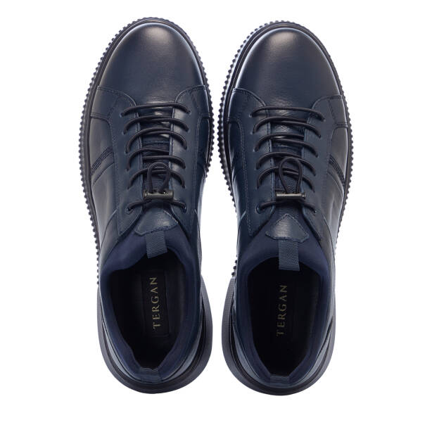 Lacivert Hakiki Deri Erkek Sneaker - E25S1AY57543-A31 - 5