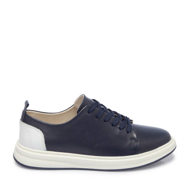 Lacivert Deri Erkek Sneaker - E25S1AY57544-A31 - 3