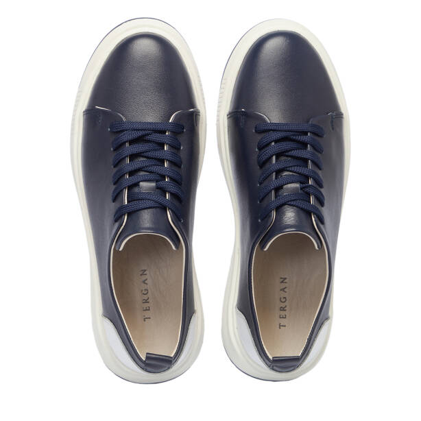 Lacivert Deri Erkek Sneaker - E25S1AY57544-A31 - 5