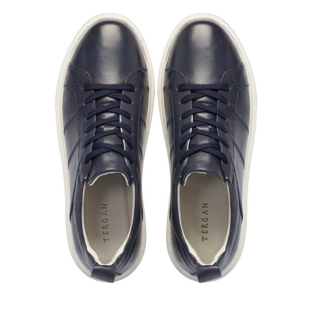 Lacivert Deri Erkek Sneaker - E25S1AY57545-A31 - 5