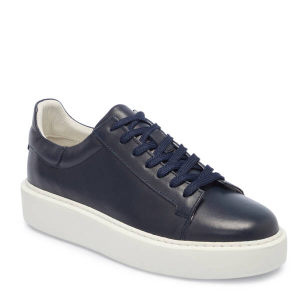 Lacivert Deri Erkek Sneaker - E25S1AY57546-A31 