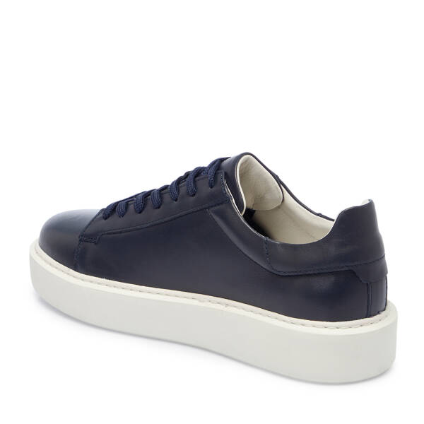 Lacivert Deri Erkek Sneaker - E25S1AY57546-A31 - 2