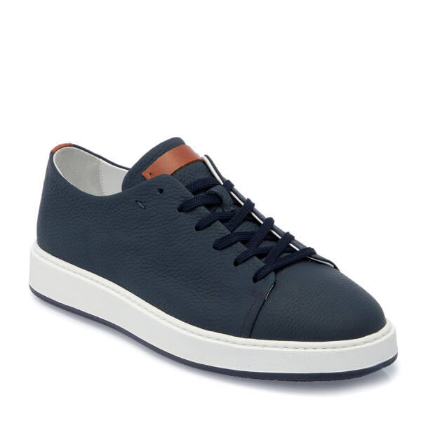 Lacivert Deri Erkek Sneaker - E25S1AY57547-A31 - 1