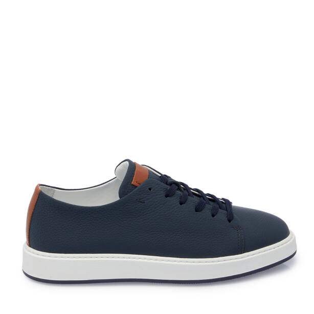 Lacivert Deri Erkek Sneaker - E25S1AY57547-A31 - 3