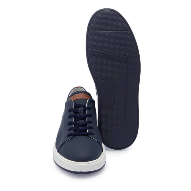 Lacivert Deri Erkek Sneaker - E25S1AY57547-A31 - 4