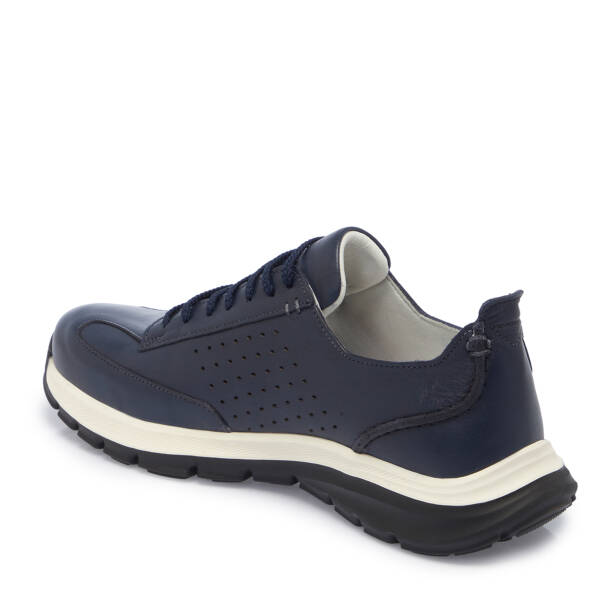 Lacivert Deri Erkek Sneaker - E25S1AY57552-A31 - 2