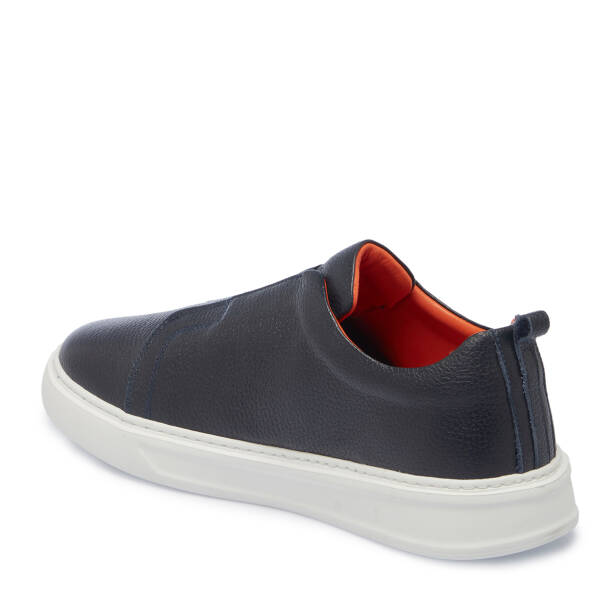 Lacivert Deri Erkek Sneaker - E25S1AY57560-A38 - 2