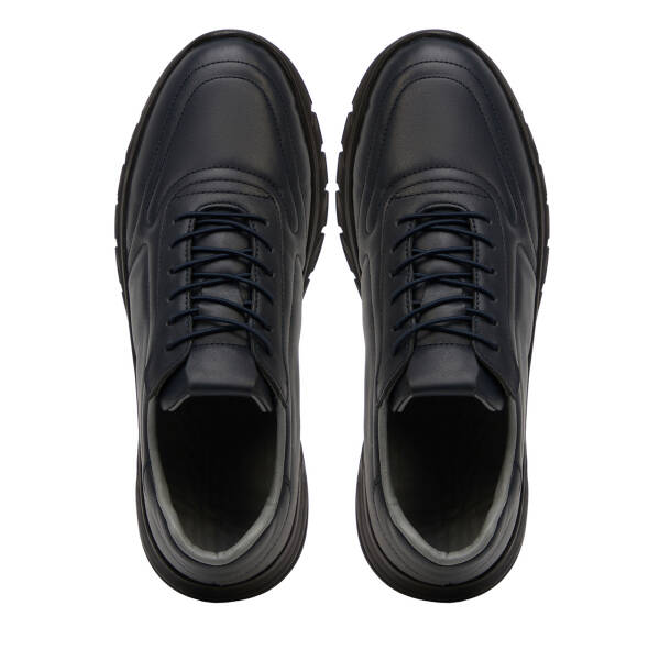 Lacivert Hakiki Deri Erkek Sneaker - E25S1AY57666-A31 - 5