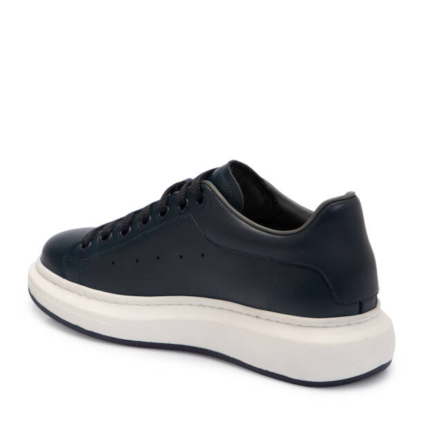 Lacivert Hakiki Deri Erkek Sneaker - E25S1AY57669-A31 - Tergan