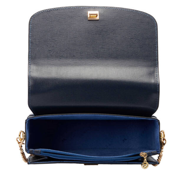 Lacivert Hakiki Deri Kadın Çapraz Askılı Çanta - S24K1BC79933-S3U - 4