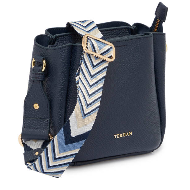 Lacivert Deri Kadın Çapraz Askılı Çanta - S25K1BC80466-U8F - 2