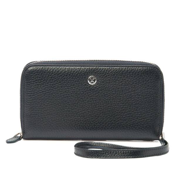 Lacivert Hakiki Deri Kadın Cüzdan - S1CB00005734-A38 - 2