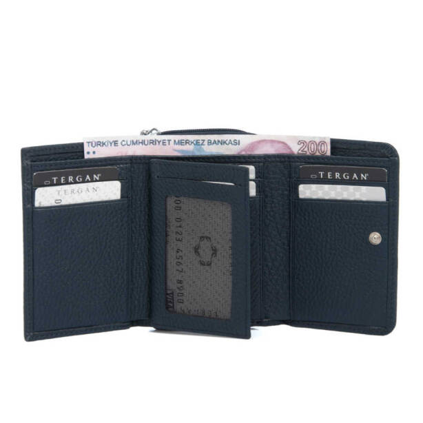 Lacivert Hakiki Deri Kadın Cüzdan - S1CB00005798-A38 - 2