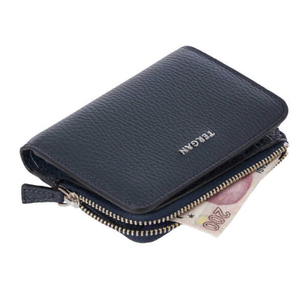 Lacivert Hakiki Deri Kadın Cüzdan - S1CB00005812-A38 - 3