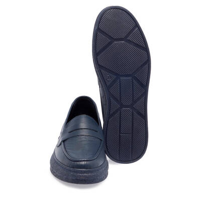  Lacivert Deri Kadın Loafer - K23S1AY66802-A31 - 4