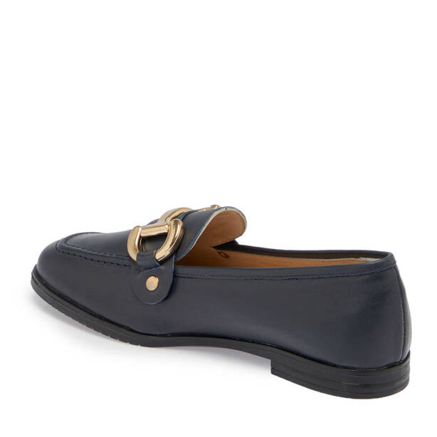 Lacivert Deri Kadın Loafer - K24S1AY67568-A31 - 2