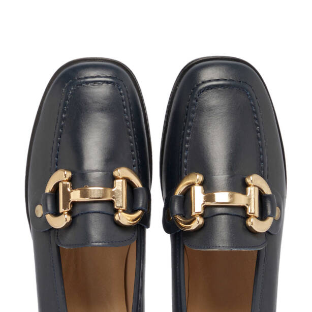 Lacivert Deri Kadın Loafer - K24S1AY67568-A31 - 5