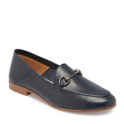  Lacivert Deri Kadın Loafer - K24S1AY67579-A31 