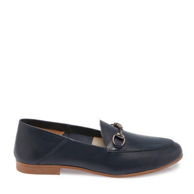  Lacivert Deri Kadın Loafer - K24S1AY67579-A31 - 3