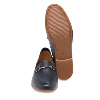  Lacivert Deri Kadın Loafer - K24S1AY67579-A31 - 4