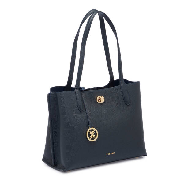 Lacivert Deri Kadın Omuz Çantası - S25Y1BC80289-A38 - 2