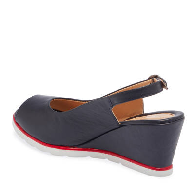 Lacivert Deri Kadın Sandalet - K25Y1SN67754-A31 - 2