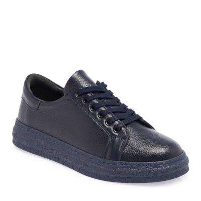  Lacivert Deri Kadın Sneaker - K23S1AY66804-A38 