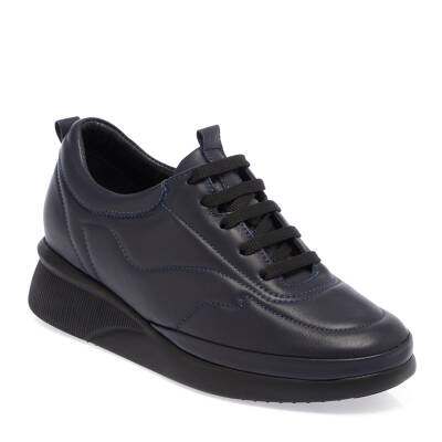  Lacivert Deri Kadın Sneaker - K23S1AY66889-A31 